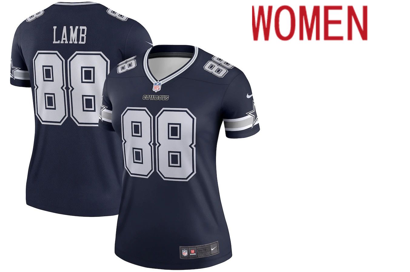 Women Dallas Cowboys 88 CeeDee Lamb Nike Navy Legend NFL Jersey